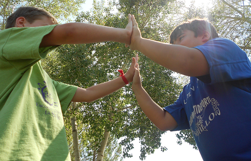 campamento con valores